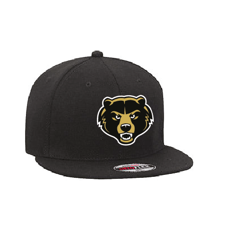 Casquette noire "snap back" ajustable brodée GRIZZLYS