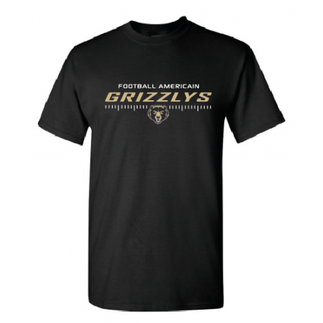 T-shirt noir GRIZZLYS