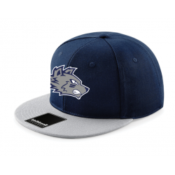 Casquette "snap back" Navy & Grey (Logo face uniquement)