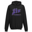 Sweat-shirt capuche noir PUC baseball