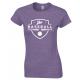 T-shirt femme mauve "chiné" PUC baseball